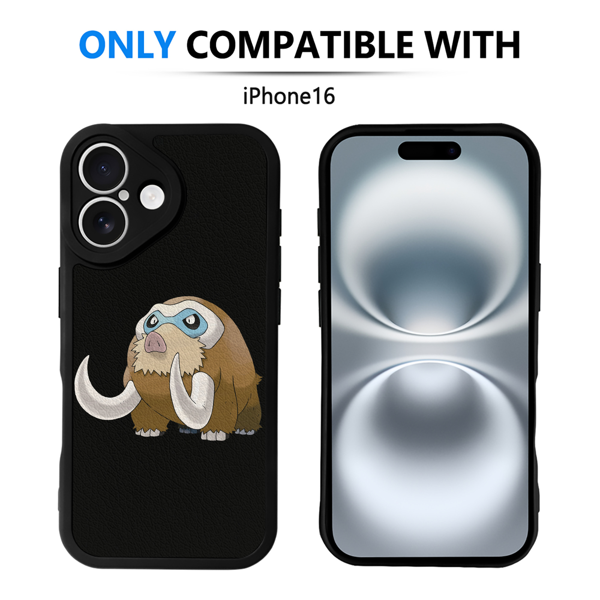 （画像用） ポケットモンスター Pokémon 【iPhone 16シリーズ対応】シリコンスマホケース（レザー調） 材質：シリコン